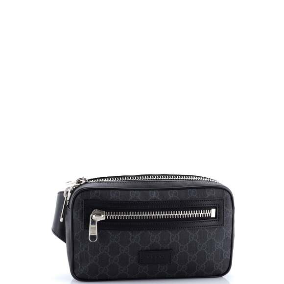 Gucci Soft Zip Belt Bag Gg Coated #197800G10B - Picture 2 of 6